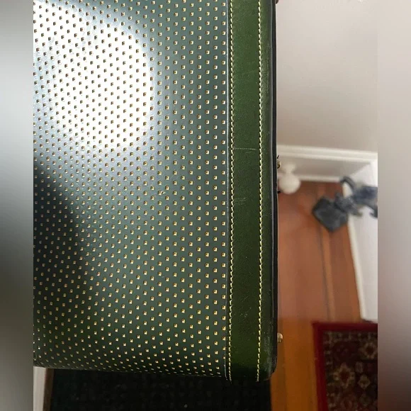 Dooney & Bourke Cabrio Green Perforated Zip Hobo Bag Purse - Picture 9 of 14